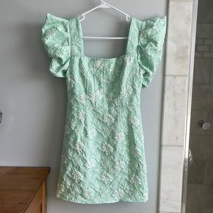 Floral Jacquard Dress